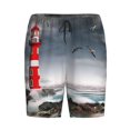 thumbnail image 4 of Easygdp 3d Lighthouse in the Surf Men's Short Pajama Pants, Sleep Shorts, Household Pants, Casual Pants with Pockets - 4X-Large, 4 of 9