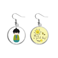 thumbnail image 1 of Verde Kimono Doll Art Japón Pendiente Sol Flor Pendiente Joyas Moda Unbranded M, 1 of 3