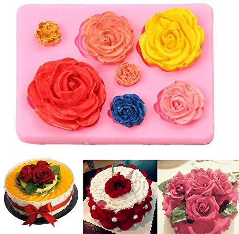 LOVE letter silicone mold DIY rose cluster chocolate cake baking