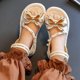thumbnail image 1 of Puntoco Verano Nuevo Estilo, Moderno Y Cómodo, Zapatos De Playa Antideslizantes De Suela Blanda, Sandalias Con Estilo De Diamantes De Imitación De Flores De Suela Blanda, Sandalias Para Niñas Beige 37, 1 of 5