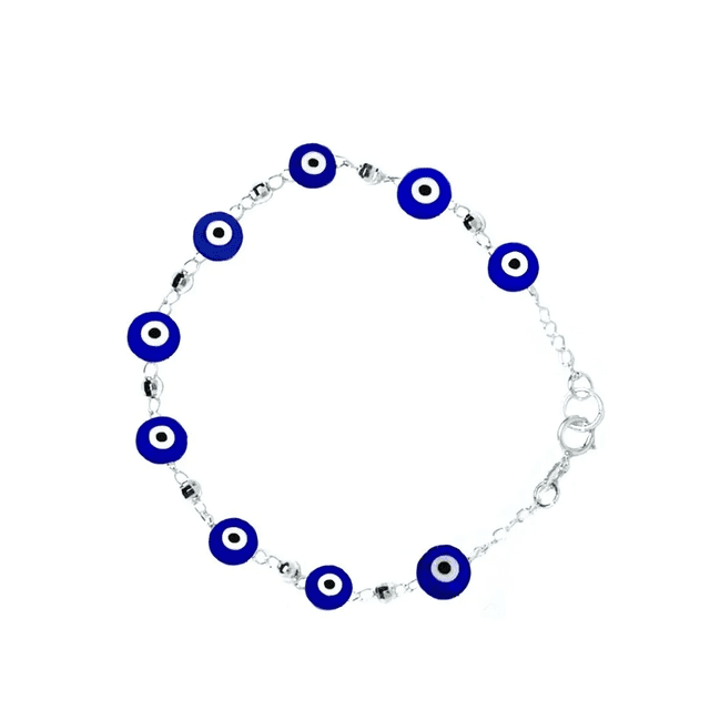 Pulsera Ojo Turco Plata 925 Xtellar azul