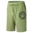 thumbnail image 3 of Mens Shorts Casual Solid Color Drawstring Summer Beach Pants Loose Running Shorts Men With Pockets, 3 of 3