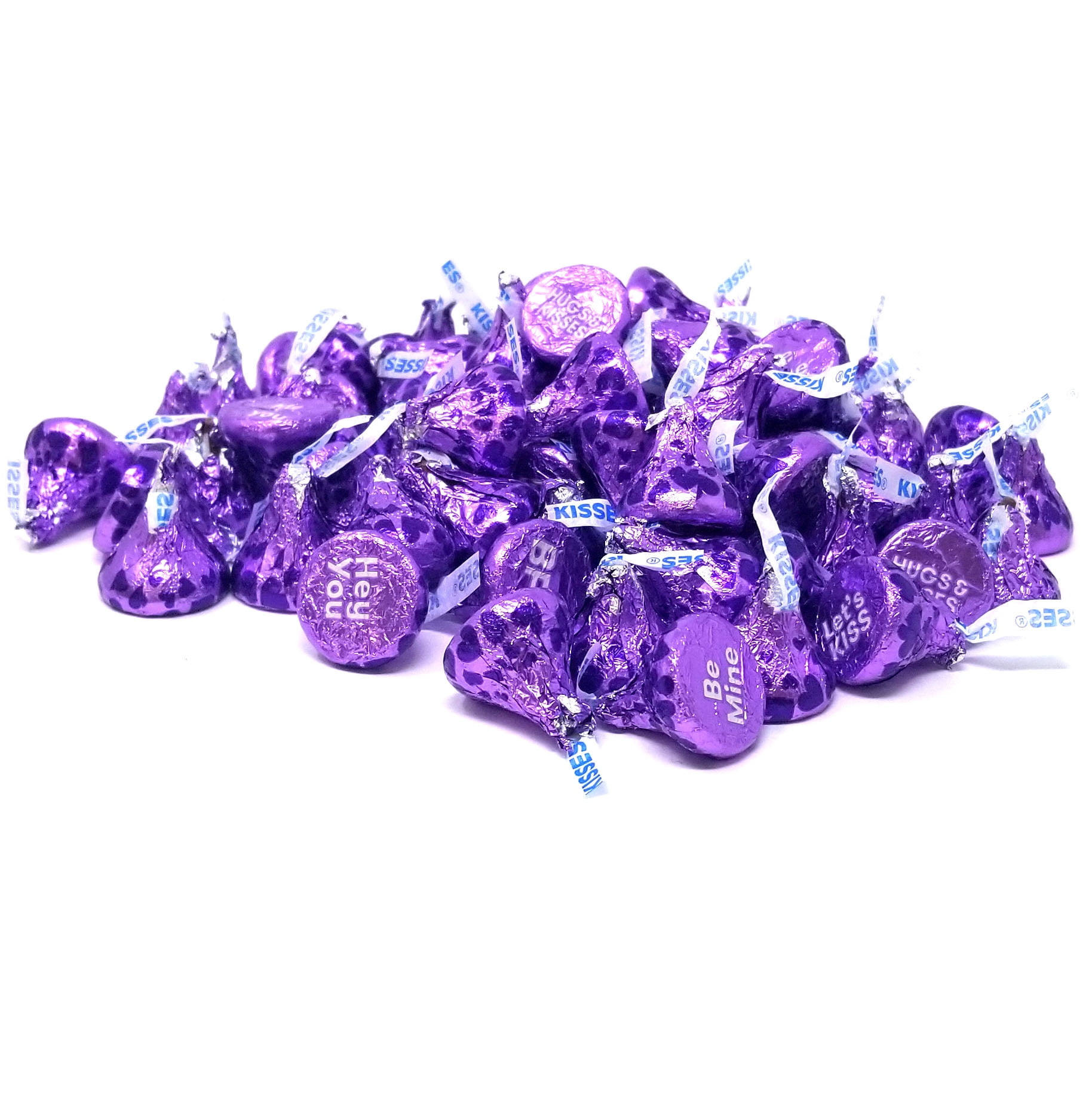 Hershey s Kisses Conversation Milk Chocolate In Purple Hearts Foils