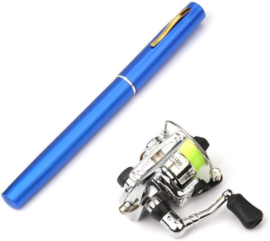 Lixada Pen Fishing Rod Reel Combo Set Premium Mini Pocket Collapsible Fishing 