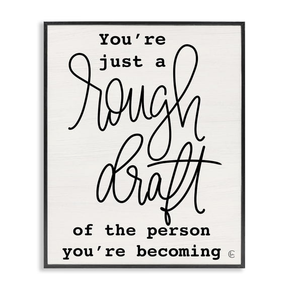 Stupell Industries Rough Draft Of Person Black Framed Giclee Art, design by Fearfully Made Creations
