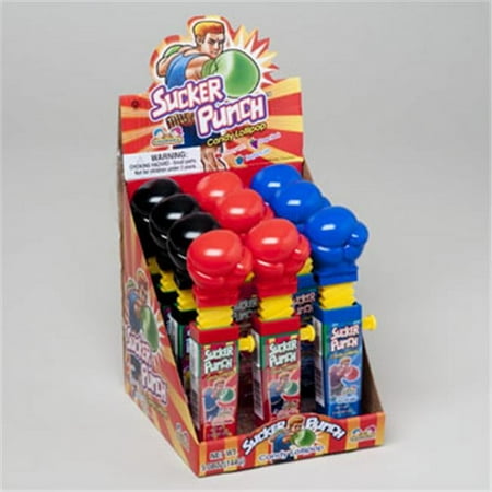 LOLLIPOP SUCKER PUNCH IN 12 CT COUNTER DISPLAY 3 AS, Case Pack of 144