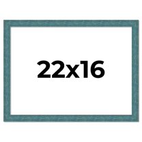 22x16 Frame Blue Rustic Barnwood Solid Wood Picture Frame Width 1.25 Inches | Interior Depth 0.5