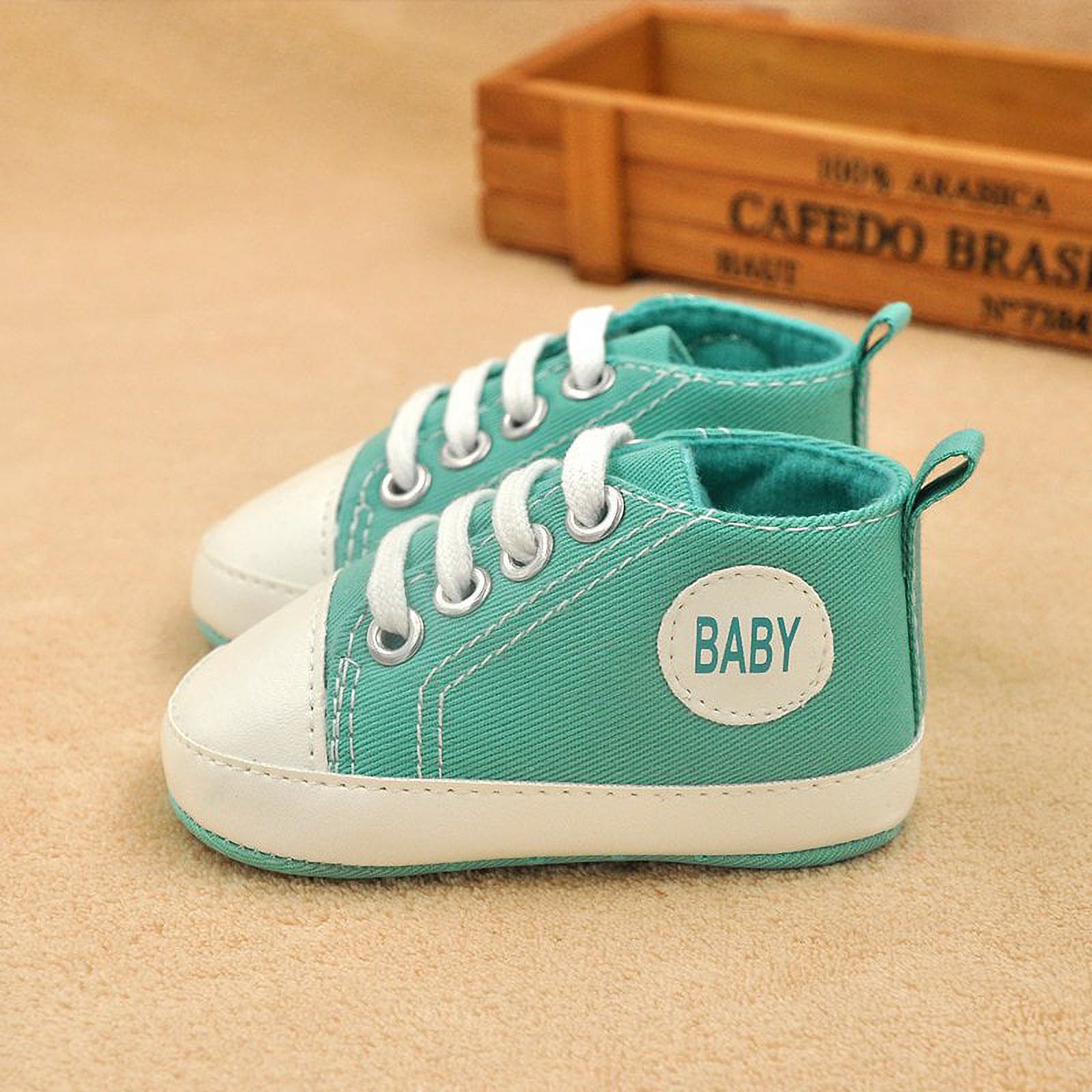 Infant Baby Girls Boys Canvas Shoes Soft Sole Toddler Slip On Newborn Crib Moccasins Casual Sneaker First Walkers Skate Shoe - image 5 of 5
