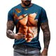 thumbnail image 1 of Camisetas de Manga Larga de los Hombres Casual Muscle Print Graphic Tee, Camiseta de Cuello de Tripulación de Manga Corta para las Vacaciones Diarias, 1 of 9