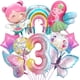 thumbnail image 1 of Set de globos con diseño de hadas y mariposas con globo de 3 números, 1 of 2