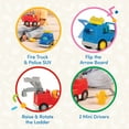 thumbnail image 4 of Battat Tough Truckies Fire Truck and Police Car with Drivers, Baby and Toddler Toys, 4 of 11