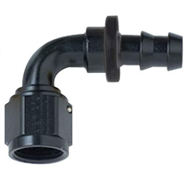 Fragola Hose Fitting #6 90-Degree Push Lock Black 209006-BL Fragola Hose Fitting #6 90-Degree Push Lock Black 209006-BL