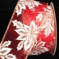 thumbnail image 2 of The Ribbon People Red Elegant Poinsettia Wired Craft Ribbon 2.5" x 40 Yards, 2 of 2