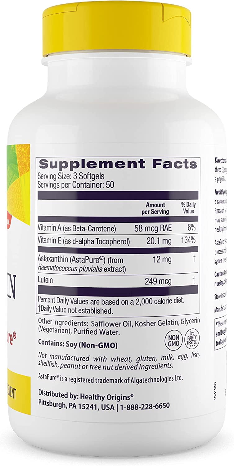 Healthy Origins Astaxanthin 4 mg - 150 Softgels