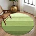 thumbnail image 3 of Round Area Rug 5 Ft, Green Wood Grain Washable Non-Slip Circle Carpet for Living Room/Bedroom, Ombre Rustic Retro Wooden Plank Low-Profile Runner Mats Collection Rugs for Indoor, 3 of 7