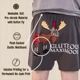thumbnail image 5 of LazyOne Funny Animal Boxers, Novelty Boxer Shorts, Humorous Underwear, Gag Gifts for Men, Moose, Butt, Knight (Gluteous Maximoose gladiator, Large), 5 of 7