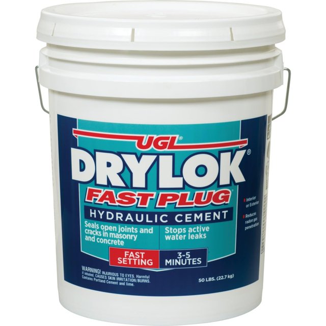 Cemento hidráulico Drylok Fast Plug United Abrasives, 22,7 kg