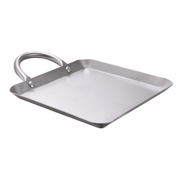 ARC FR2121 8" Stainless Steel Tortillas Comal Square Griddle Pan with