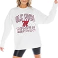 thumbnail image 5 of Women's Gameday Couture White Ole Miss Rebels Mind Games Oversized Long Sleeve T-Shirt, 5 of 6