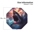 thumbnail image 2 of Drink Coasters, Dramatic Shark Attack -PVC Leather Coasters Sets of 4 for Tabletop Protection - Bar Accessories, Coasters for Drinks Cup Aesthetic Coasters Home Office Decor Octagon, 2 of 5