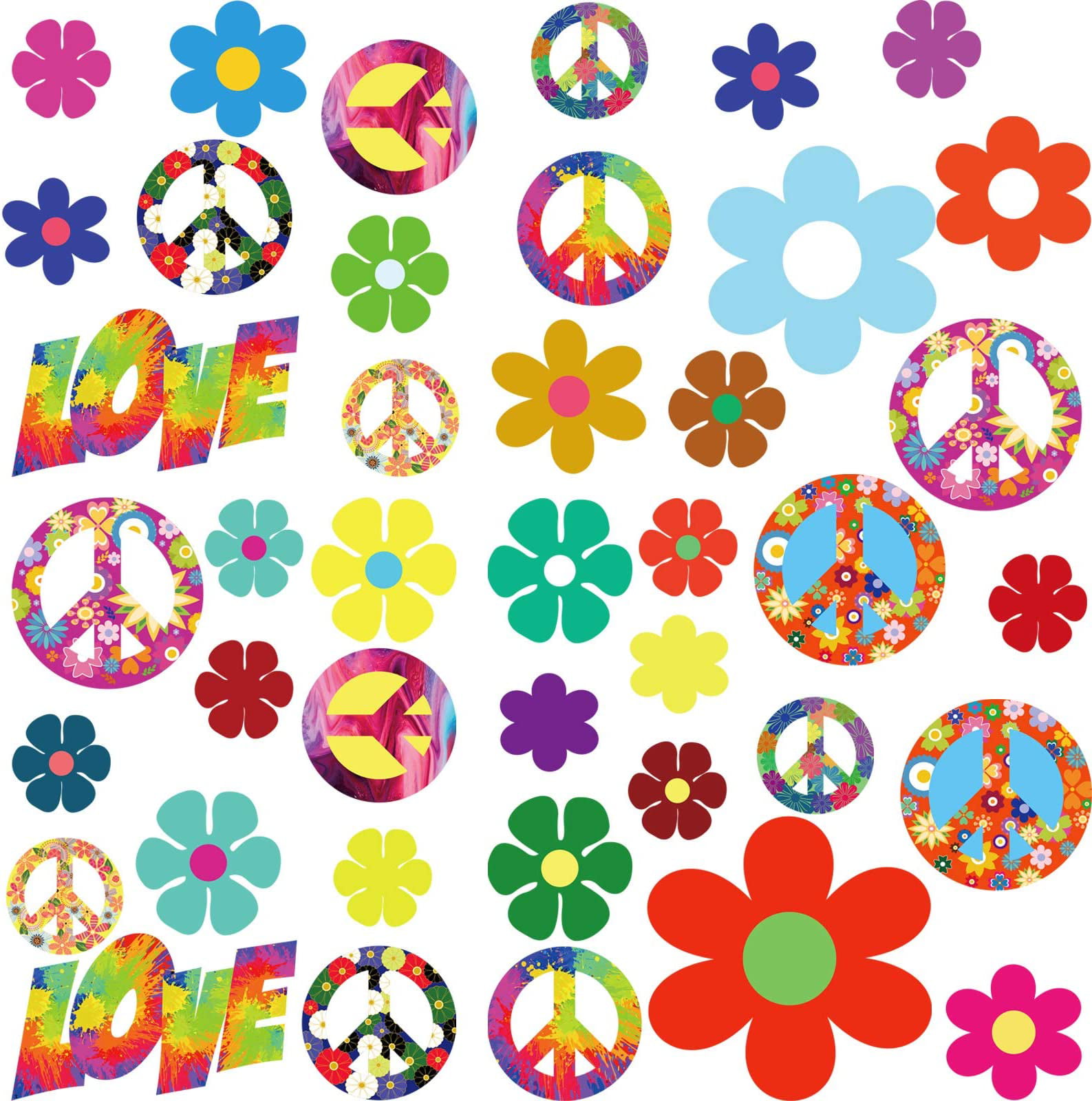 20 2" tiles stickers jewelry making scrapbooking crafts flowers hat cat peace