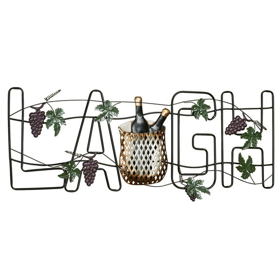 Celebrate and Laugh Wall Art Black