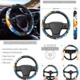 thumbnail image 3 of FKELYI Beach Palm Tree Flower Print 16-Piece Car Interior Set Auto Seat Covers with Steering Wheel Cover Seat Belt Pads Headrest Covers Hanbrake Cover Gear Shift Cover Armrest Pad Coasters, 3 of 6
