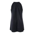 thumbnail image 2 of Vestido George para Mujer Tipo Lino Cuello Halter Sin Manga Escote Amplio Negro Talla G, 2 of 4