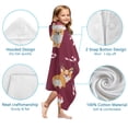 thumbnail image 7 of Christmas Corgi Hooded Bath Towel，60"x35" for Ages 3 To 12 Kids, Quick Dry Lightweight Soft Microfiber Hood Beach Towel Cover Up for Kids, 7 of 7