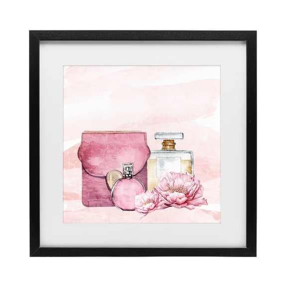 Stupell Industries Shabby Chic Blush Glam Time Collection Black Framed Print Under Glass, 13 x 13, by Kim Allen