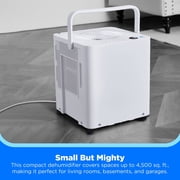 Midea Cube 50-Pint Smart Dehumidifier with Built-In Pump, ENERGY STAR®, Covers up to 4,500 Sq. Ft., White, MAD50PS1QWT-A
