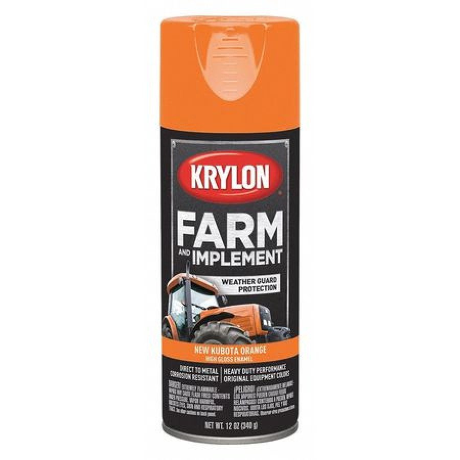 KRYLON K01954000 Spray Paint, Kubota Orange, High Gloss, 12 oz