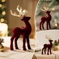 thumbnail image 6 of Wine Red Reindeer Christmas Tree Hanging Ornament Festive Holiday Decor for Mantel Window Xmas Decoration, 6 of 7