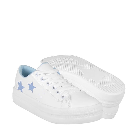 TENIS CASUALES DAMA STYLO 7088 SIMIPIEL BLANCO Stylo 7088