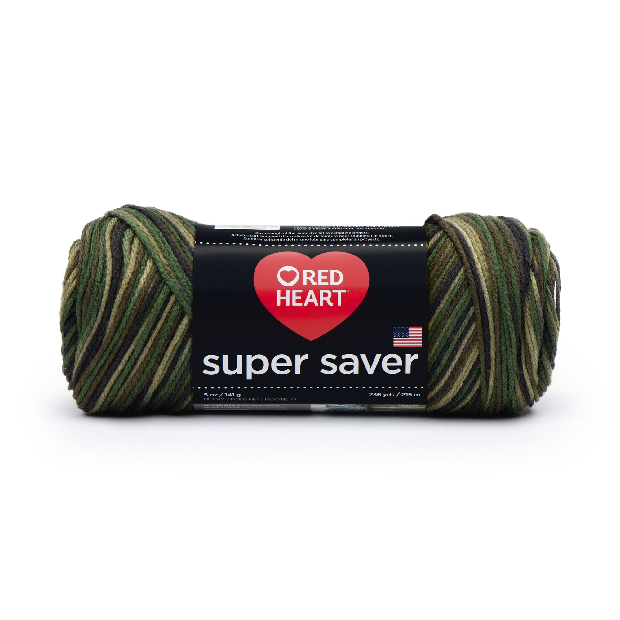 Red Heart® Super Saver® #4 Medium Acrylic Yarn, Camouflage 5oz/142g, 236 Yards