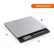Smart Weigh Professional USPS Postal Scale with Tempered Glass Platform, Multiple Weighing Modes and Tare Function, Silver Shipp