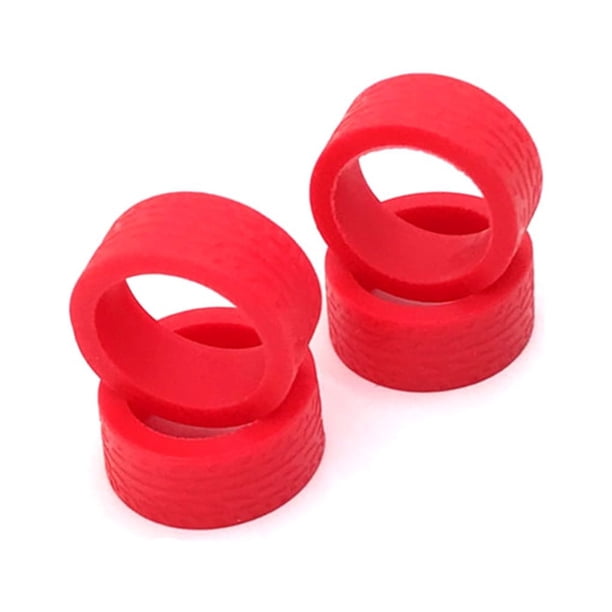 Bewildely Neumáticos de goma para coche teledirigido, 4 pack/lote, compatibles con 1/28 Wltoys K969, piezas de actualización de coche RC Kits de construcción modelo rojo
