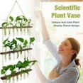 thumbnail image 6 of XXXFLOWER Wall Hanging Propagation Station with Wooden Stand 7 Glass Test Tubes 3 Tiered Planters Wall Terrarium, 36 x 15.7 inch, 6 of 8