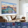 thumbnail image 3 of 8 Pack Art Acoustic Panels Sound Absorbing Kansas City Skyline Union Station Dusk Decorative Soundproof Wall Panels Self Adhesive for Nursery Game Room Bedroom 48"x32", 3 of 7