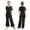 Black, variant on Junior Girls Wide Leg Jumpsuit High Waist Birthday Party Romper Special Occasions Dress Playsuit Black 10