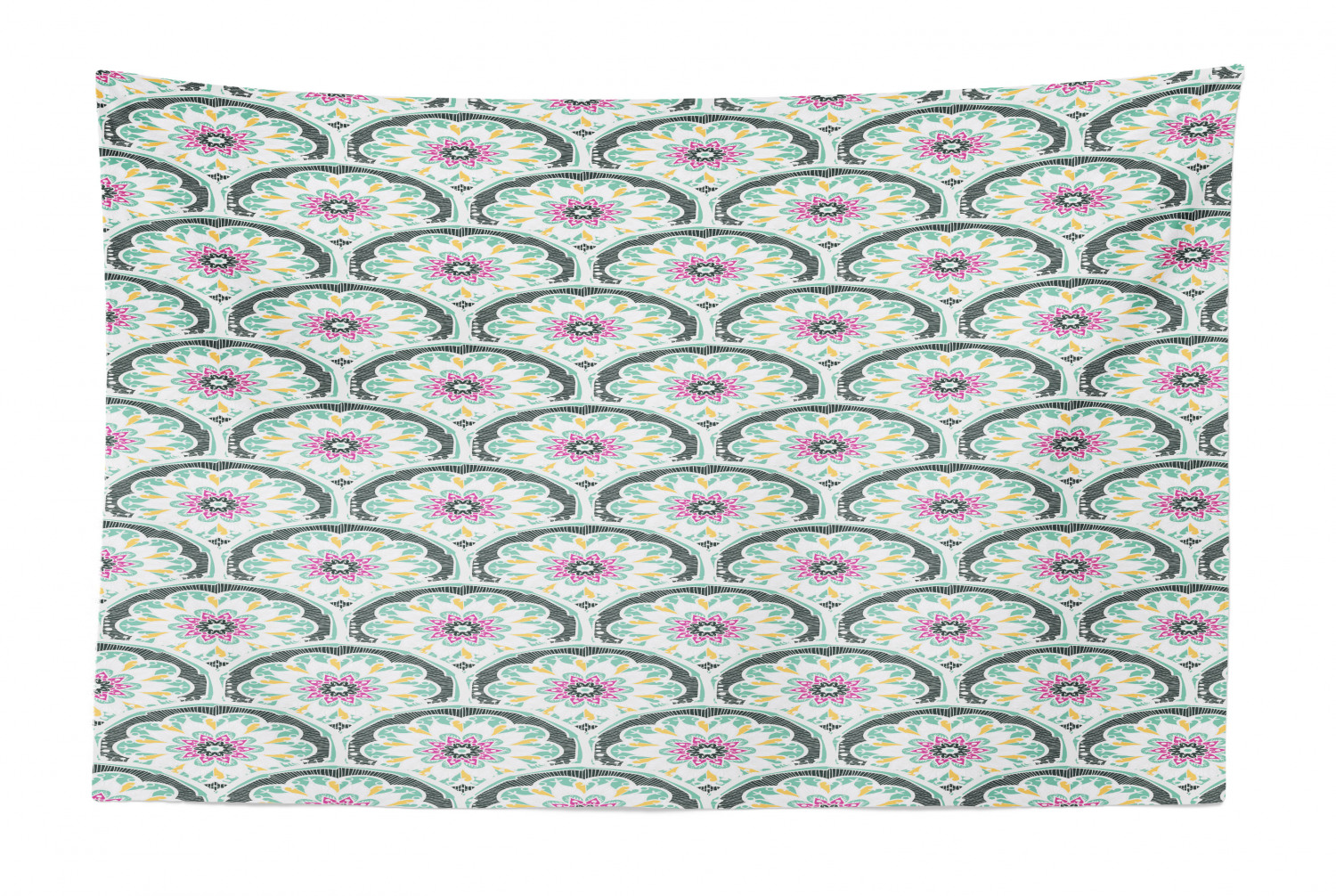 Tenture Murale Extra Large Cœur De Roses - Décoration Tissu Polyester, Motif Fleuri Abstrait Rouge