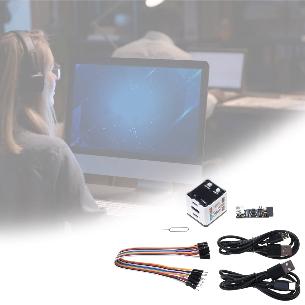 Small KVM Remote Server Management Device With Video Captures USB2.0 Port 100Mbps Ethernet Memory Slot and Display