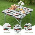 thumbnail image 4 of Red Christmas Truck and Tree Pattern Square Fitted Tablecloth with Elastic Edge,Square Table Cover,Washable Elastic Table Cover for Home Kitchen Party Decor 36"x36", 4 of 6