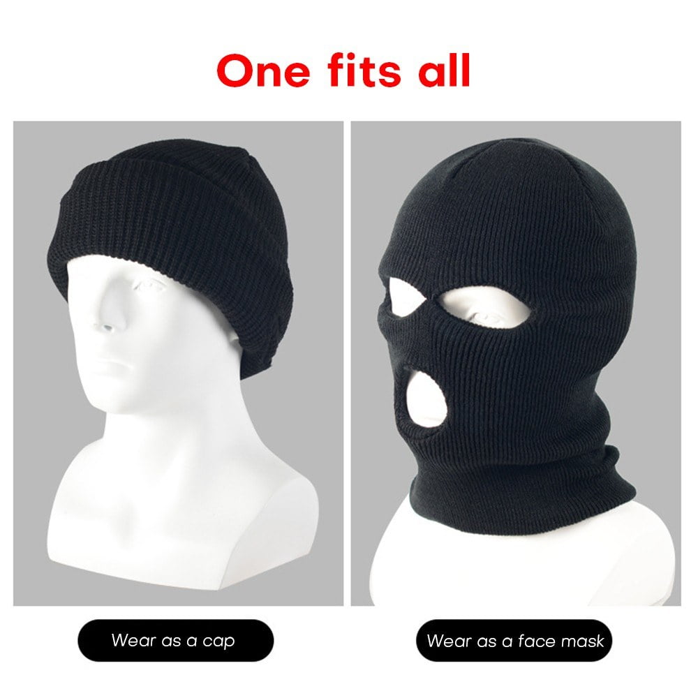 Thermal Windproof Face Mask 3 Hole Winter Cycling Ski Neck Warmer