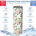 thumbnail image 5 of Pioneer Flower Floral Print Pattern 20oz Skinny Tumbler with Straw & Lid, Double Wall Vacuum Insulated Cup, Leak-Proof, Cup Holder Friendly, Hot 6H Cold 12H, 5 of 6