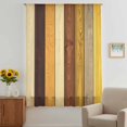 thumbnail image 3 of Farmhouse Yellow Brown Sheer Curtains 108 Inches Extra Long, Retro Vintage Wood Light Filering Curtains, Privacy Drapes Simi Floor to Veiling Curtain for Living Room Bedroom Large Window Treatment, 3 of 9