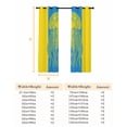 thumbnail image 6 of Fsddascl Jellyfish Blue Blackout Curtains for Bedroom/Living Room, Thermal Insulated Kitchen Curtains, Boho Tropical Yellow Stripe Summer Abstract Grommet Darkening Window Treatment Drapes 52"x63"x2, 6 of 6