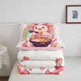 thumbnail image 5 of Manfei Axolotl Pattern King Size Comforter Sets,3D Printed Animal Comforters King Size,Pink Reversible,3-Piece,1 Comforter and 2 Pillowcases, 5 of 7