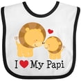 thumbnail image 3 of Inktastic I Love My Papi Childs Boys or Girls Baby Bib, 3 of 4