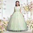 thumbnail image 2 of Miluxas Girls Dresses for Wedding Lace Dress formal Birthday Party Ball Gowns Green 4-5 Years, 2 of 8